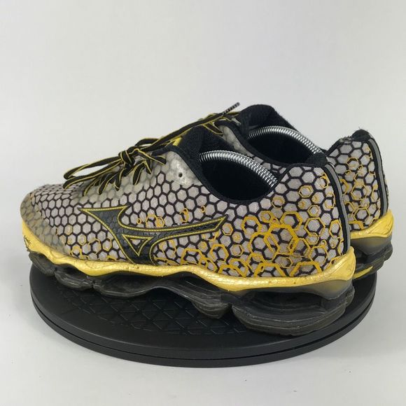 Mizuno Wave Prophecy 3 Gray/Yellow Athletic Running Shoes Men’s Size 11.5 - Picture 7 of 12